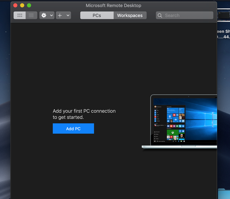 Remote desktop on mac os x